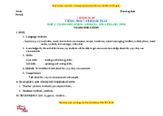 Giáo án Tiếng anh 7 Friends Plus Unit 2 COMMUNICATION
