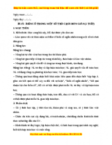 Giáo án Biến cố trong một số trò chơi đơn giản Toán 7 Cánh diều