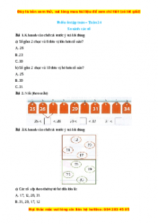Bài tập cuối tuần Toán lớp 1 Tuần 24 Chân trời sáng tạo (có lời giải)