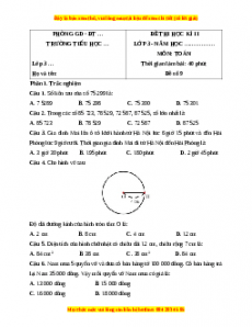 Đề thi cuối kì 2 Toán lớp 3 Kết nối tri thức - Đề 9