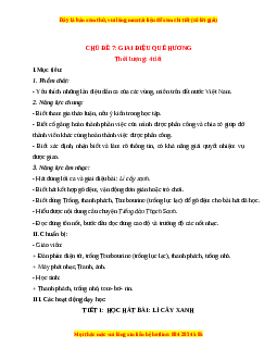 Giáo án Âm nhạc  1 Chân trời sáng tạo Giai điệu quê hương