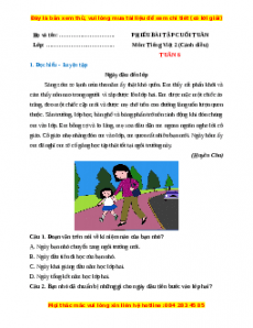 Bài tập cuối tuần Tiếng việt lớp 2 Tuần 6 Cánh diều (có lời giải)