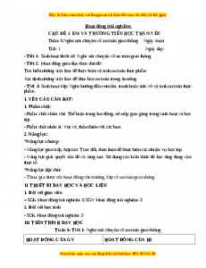 Giáo án HĐTN 3 Tuần 6 Chân trời sáng tạo: Nghe nói chuyện về an toàn giao thông