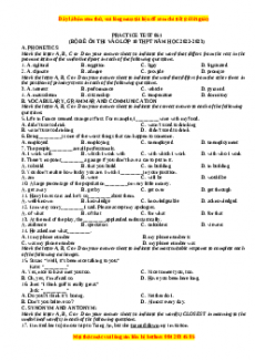 Đề luyện thi vào 10 môn Tiếng anh năm 2023 có đáp án (Đề 51)