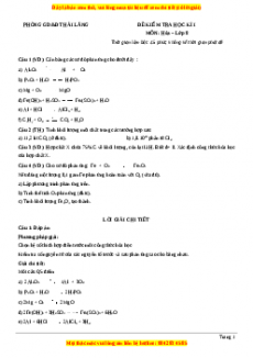 Đề thi học kì 1 Hóa lớp 8 năm 2023 Phòng GD và ĐT Hải Lăng