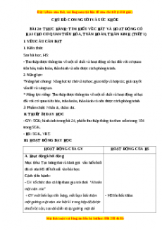 Giáo án Bài 24: Thực hành: Tìm hiểu về chất và hoạt động có hại cho cơ quan tiêu hóa, tuần hoàn, thần kinh Tự nhiên và xã hội lớp 3 Chân trời sáng tạo