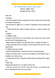 Giáo án Vật lí 7 Kết nối tri thức Bài 15: Năng lượng ánh sáng, tia sáng, vùng tối