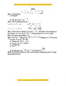 Đề thi giữa kì 2 Toán 8 năm 2023 - Đề 53
