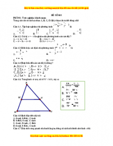 Đề thi cuối học kì 2 Toán 8 năm 2022 - 2023 - Đề 43