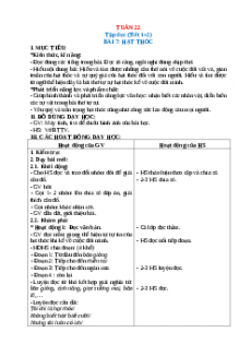 Giáo án Tuần 22 Tiếng việt 2 Kết nối tri thức