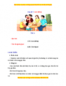 Giáo án Âm nhạc 1 Kết nối tri thức Gia đình