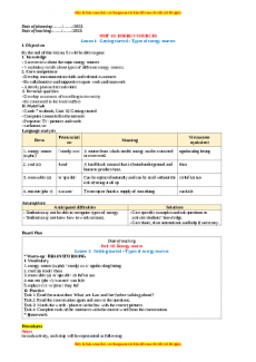 Giáo án Unit 10: Energy source Tiếng Anh 7 Global success