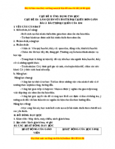 Giáo án Tin học 3 Cánh diều Bài 3: Bài trình chiếu của em