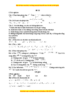 Đề thi giữa kì 1 Toán 8 năm 2023 - Đề 33