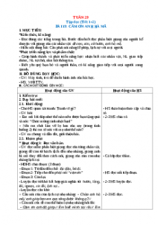 Giáo án Tuần 29 Tiếng việt 2 Kết nối tri thức