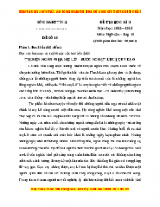 Đề thi cuối học kì 2 Ngữ Văn 10 Cánh diều có đáp án (Đề 10)