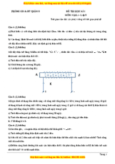 Đề thi học kì 1 Vật lí 9 năm 2023 Phòng GD_ĐT Quận 8