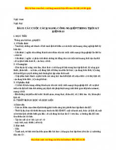 Giáo án Bài 8 Lịch sử 10 Kết nối tri thức (2024): Các cuộc cách mạng công nghệ thời kì hiện đại
