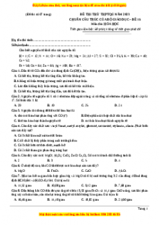 Đề thi THPT Quốc Gia Hóa năm 2023 Megabook - Đề 15