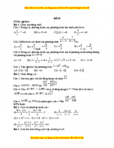 Đề thi giữa kì 2 Toán 8 năm 2023 - Đề 99