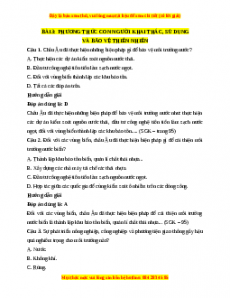 Trắc nghiệm Bài 3: Phương thức con người khai thác, sử dụng và bảo vệ thiên nhiên