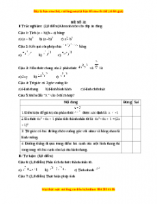Đề thi cuối học kì 1 Toán 8 năm 2022 - 2023 - Đề 32