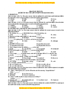 Đề luyện thi vào 10 môn Tiếng anh năm 2023 có đáp án (Đề 78)