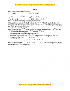 Đề thi giữa kì 2 Toán 8 năm 2023 - Đề 28