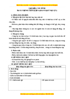 Giáo án Tự nhiên và xã hội 3 Cánh diều Bài 3: Phòng tránh hỏa hoạn khi ở nhà