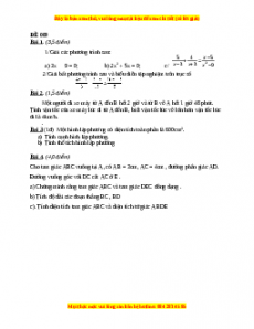 Đề thi cuối học kì 2 Toán 8 năm 2022 - 2023 - Đề 9