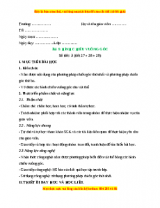 Giáo án Công nghệ 10 Thiết kế Bài 9 (Kết nối tri thức): Hình chiếu vuông góc
