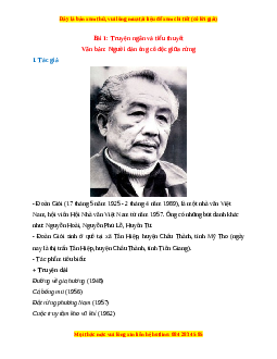 Tác giả - tác phẩm Ngữ văn 7 Kì 1 Cánh diều