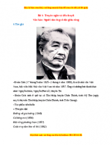 Tác giả - tác phẩm Ngữ văn 7 Kì 1 Cánh diều