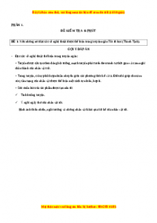 Bộ 100 đề kiểm tra Ngữ văn 8 có đáp án