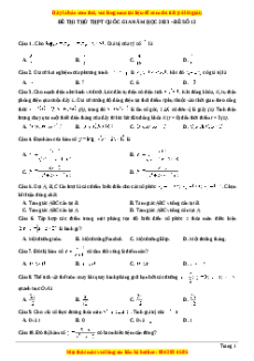 Đề thi thử THPT Quốc Gia môn Toán có đáp án (đề 12 ) - thầy Nguyễn Phụ Hoàng Lân