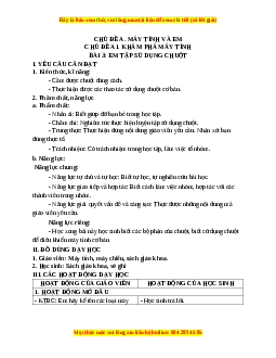 Giáo án Tin học 3 Cánh diều Bài 3: Em tập sử dụng chuột