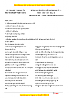 Đề thi thử Ngữ văn trường Triệu Sơn 2 - Thanh Hóa lần 1 năm 2023