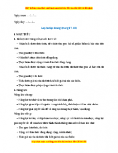 Giáo án Luyện tập chung (trang 17,18)  Toán 8 Kết nối tri thức