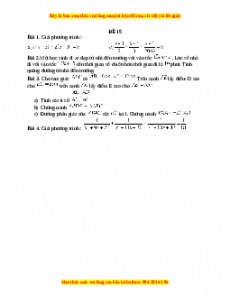 Đề thi giữa kì 2 Toán 8 năm 2023 - Đề 15
