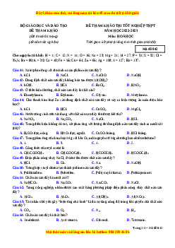 Đề thi thử Hóa học - Đề tham khảo của BGD năm 2023
