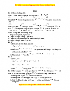 Đề thi giữa kì 1 Toán 8 năm 2023 - Đề 21