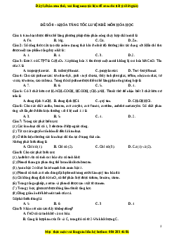 Bộ 13 đề thi thử THPT QG chuẩn môn Hóa học năm 2023 - GV Lê Đăng Khương có đáp án( Đề 8)