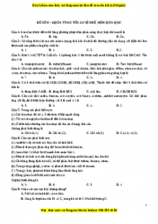 Bộ 13 đề thi thử THPT QG chuẩn môn Hóa học năm 2023 - GV Lê Đăng Khương có đáp án( Đề 8)