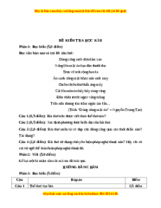 Đề thi học kì 2 Ngữ văn 6 Cánh diều (Đề 9)