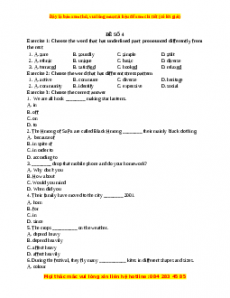 Đề thi Tiếng anh 8 giữa kì 1 năm 2023 - Đề 4