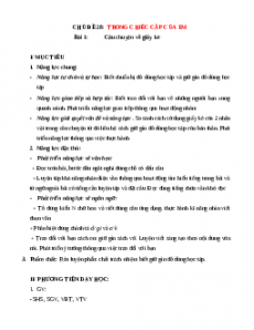 Giáo án Tiếng việt 1 Chân trời sáng tạo Trong chiếc cặp của em