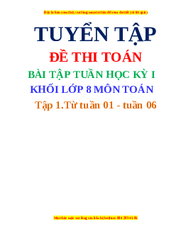 Bài tập tuần kì 1 Toán lớp 8 có lời giải