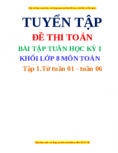 Bài tập tuần kì 1 Toán lớp 8 có lời giải