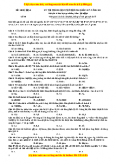 Bộ 30 đề thi thử THPTQG môn Hóa học năm 2023 - GV Nguyễn Minh Tuấn có đáp án (Đề 9)