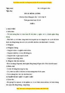 Giáo án Bài 28 Vật lí 10 Kết nối tri thức (2024): Động lượng